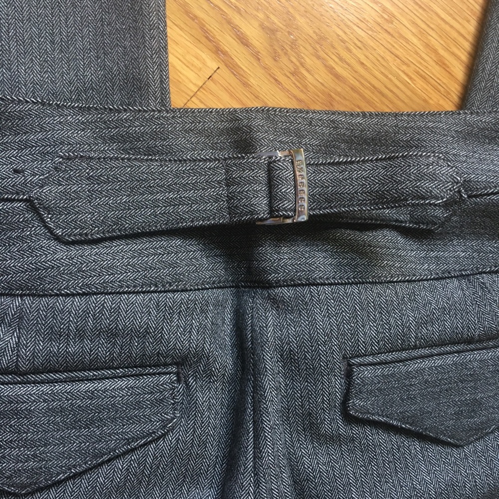 Express Gray Herringbone Bootcut Editor Pants - image 6